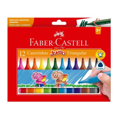 Caneta Hidrografica Cores Jumbo Triangular C/12 15.0212j Faber-castell