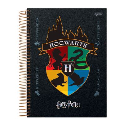 Caderno Colegial Capa Dura 1x1 80fls Harry Potter Jandaia