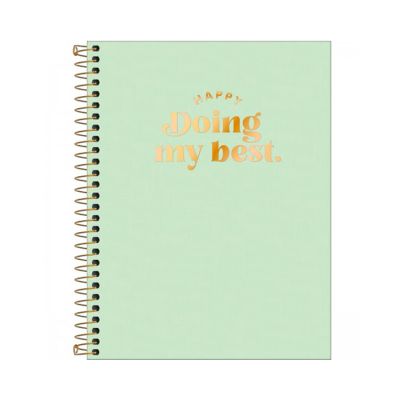 Caderno Colegial Capa Dura 1x1 80fls Happy Verde Tilibra
