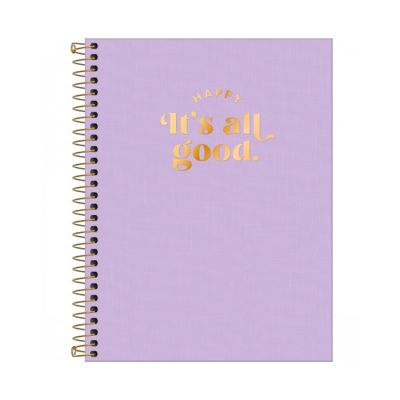 Caderno Colegial Capa Dura 1x1 80fls Happy Lilas Tilibra