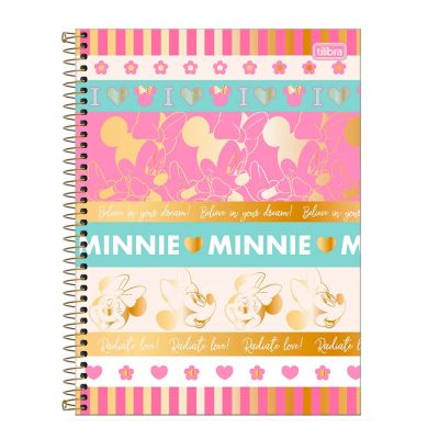 Caderno Universitario Capa Dura 1x1 80fls Minnie Tilibra - Capa1