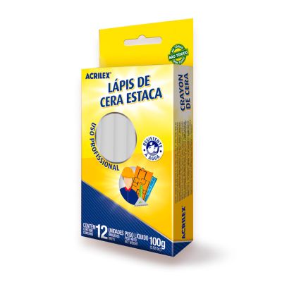 Lapis Estaca Branco C/12 Acrilex