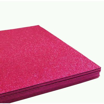 E.v.a 40 X 60 Glitter Rosa Pink C/1 Folha Rdj