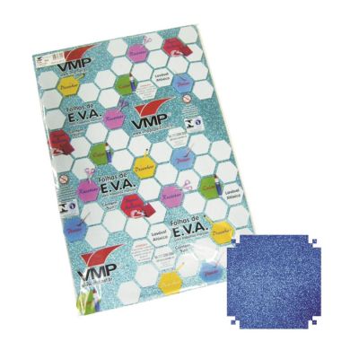 E.v.a 40 X 60 Glitter Azul Pct C/5 Vmp