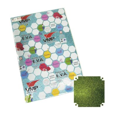 E.v.a 40 X 60 Glitter Verde Pct C/5 Vmp