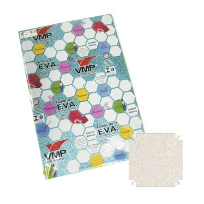 E.v.a 40 X 60 Glitter Branco Pct C/5 Vmp