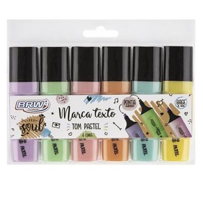 Marca Texto Soul Ca2012 C/6 Cores Pastel Brw