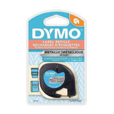 Fita Rotuladora Dymo Letratag Poliester 12mm X 4m 91338