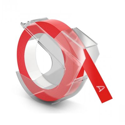 Fita Rotuladora Dymo Vinilica 9mm X 3m Vermelho 520102