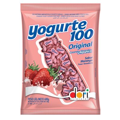 Bala Yogurte Morango Dori 600g