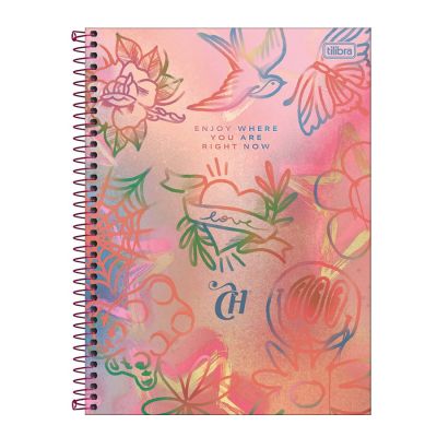 Caderno Universitario Capa Dura 1x1 80fls Capricho Tilibra