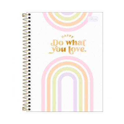 Caderno Colegial Capa Dura 1x1 80fls Happy Colors Tilibra