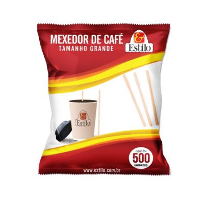 Mexedor Madeira Para Cafe Longo Com 15cm Estilo Pct C/500un Mexb
