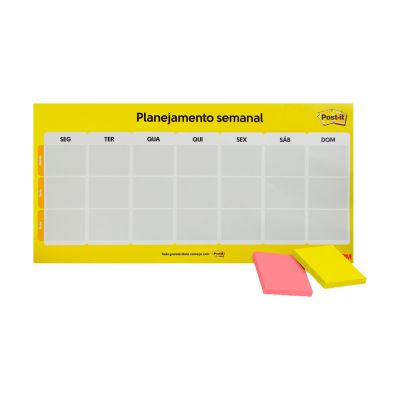 Calendario Semanal Post-it Com 2 Blocos 38 X 50mm