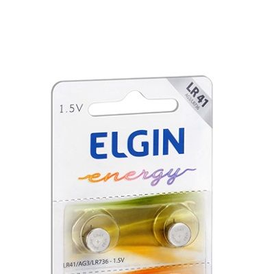 Pilha Alcalina Botao Lr41/ag3/lr736 1,5v C/2 Un Elgin