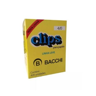 Clips N.4/0 Galvanizado Cx 390 Un Linha Leve Bacchi