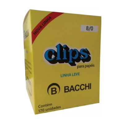 Clips N.8/0 Galvanizado Cx 170 Un Linha Leve Bacchi