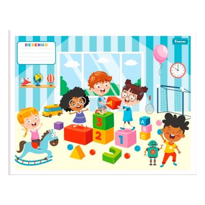 Caderno Desenho Brochura Capa Simples 1/4 40fls Foroni