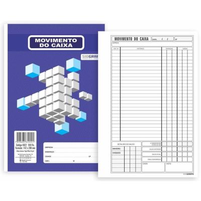 Livro Movimento De Caixa C/flexivel 1/4 100fls Sidgraph