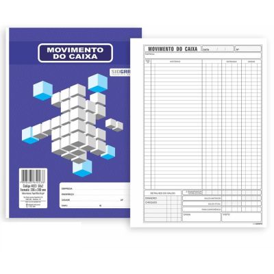Livro Movimento De Caixa C/flexivel 50x2 100fls Sidgraph