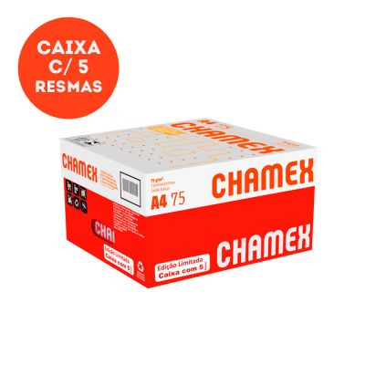 Papel Sulfite A4 75g 210 X 297 Chamex Cx C/5 Resmas De 500fls 
