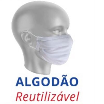 Mascara Tecido Duplo Tricolini Reutilizavel Branca Geracao Saude