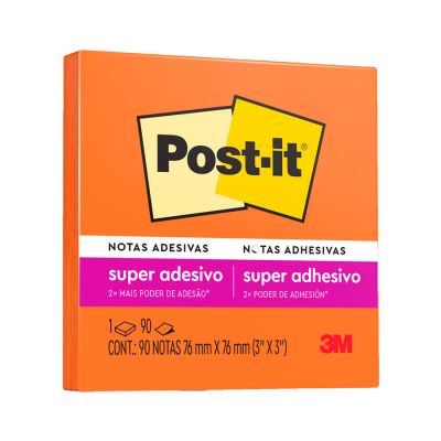 Post-it Laranja Neon 90 Fls 76 X 76mm 3m