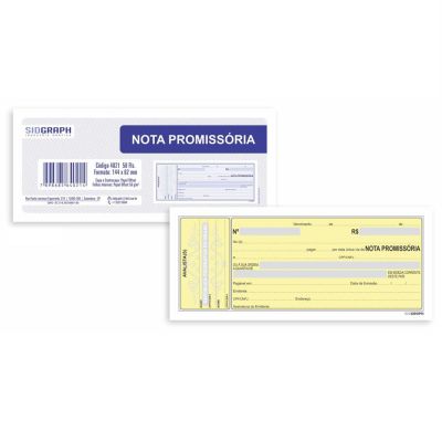 Guia Comercial Nota Promissoria 144x65mm 50fls Sidgraph