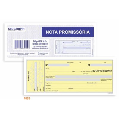 Guia Comercial Nota Promissoria 208x86mm 50fls Sidgraph