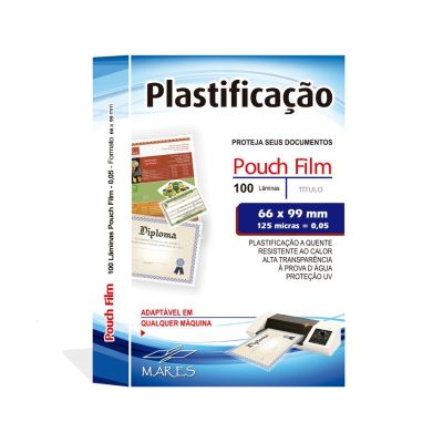 Refil Para Plastificacao 66 X 99mm 125 Micras C/100 Mares
