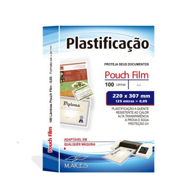 Refil Para Plastificacao 220 X 307mm 125 Micras C/100 Mares (a4)