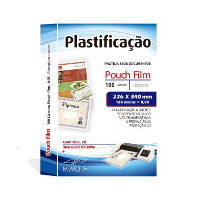 Refil Para Plastificacao 226 X 340mm 125 Micras C/100 Mares (oficio)