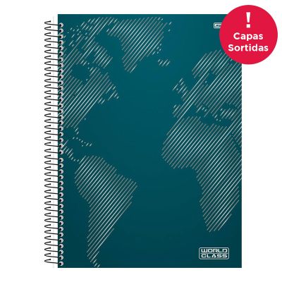 Caderno Linguagem Espiral Capa Dura 1/4 80fls World Class S.d