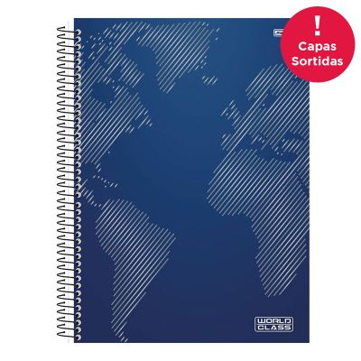 Caderno Linguagem Espiral Capa Dura 1/4 80fls World Class S.d