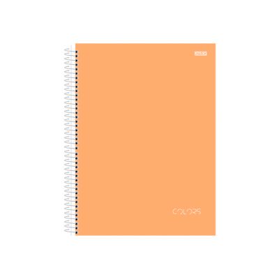 Caderno Universitario Capa Dura 1x1 80fls Colors Laranja S.d