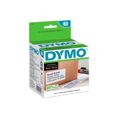 Etiqueta Termica Dymo 5,9cm X 10,2cm Rolo C/300 Un 30256