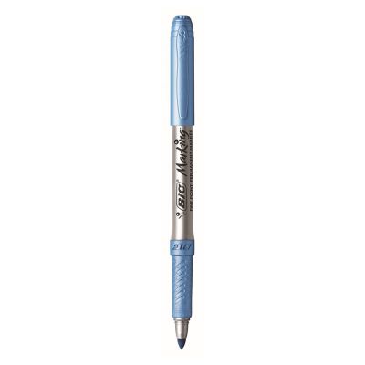 Caneta Marcador Permanente Azul Metalico Bic