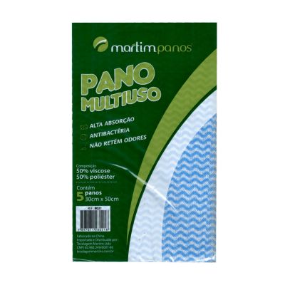 Pano Multiuso Azul 28x50cm C/5un Martimpanos 8021