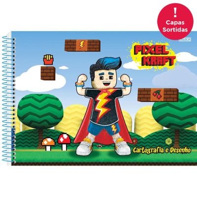 Caderno Cartografia Espiral Capa Dura 60fls Pixel Kraft S.d
