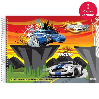 Caderno Cartografia Espiral Capa Dura 60fls Silver Tunning S.d