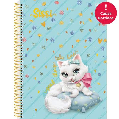 Caderno Linguagem Espiral Capa Dura 1/4 80fls Sissi S.d
