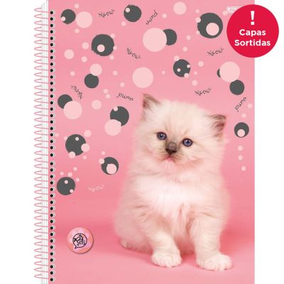 Caderno Universitario Capa Dura 10x1 160fls My Pets S.d