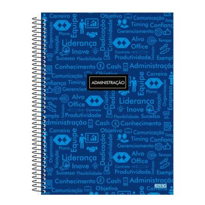 Caderno Universitario Capa Dura 10x1 160fls Profissoes Administracao S.d