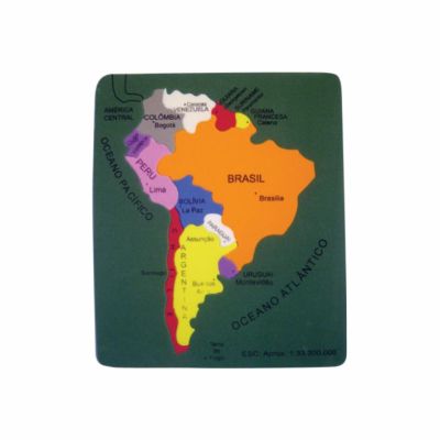 Brinquedo Pedagogico E.v.a Mapa Da America Ref.115 Rdj