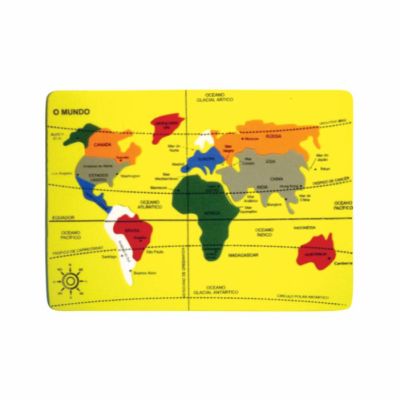 Brinquedo Pedagogico E.v.a Mapa Mundi Ref.116 Rdj