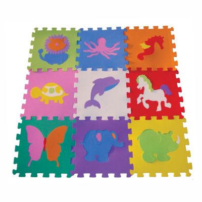 E.v.a Tapete Bichinhos 9 Placas 31x31cm 5mm Ref.431 Rdj