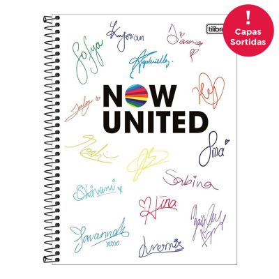 Caderno Universitario Capa Dura 10x1 160fls Now United Tilibra