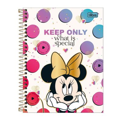 Caderno Colegial Capa Dura 1x1 80fls Minnie Tilibra