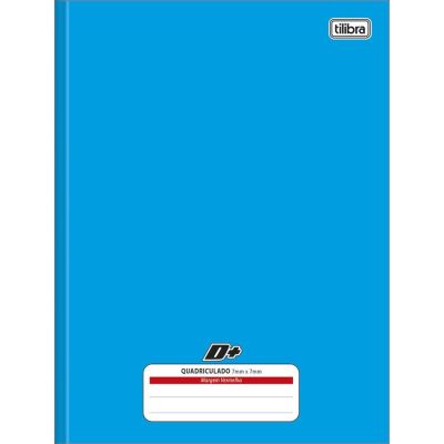 Caderno Quadriculado Brochurao Capa Dura 7x7mm 96fls Azul D+ Tilibra