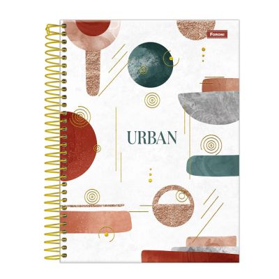Caderno Colegial Capa Dura 1x1 80fls Urban Foroni